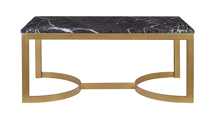 Журнальный столик прямоугольный Aron Marble-Gd в интерьере в Санкт-Петербурге