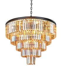 Люстра Odeon 5 Rings Amber в интерьере в Санкт-Петербурге