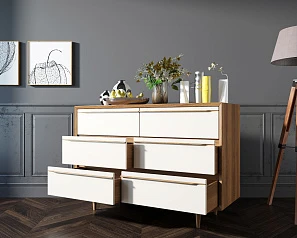 фото Комод "Bruni white" с шестью ящиками арт BR05WH в Санкт-Петербурге