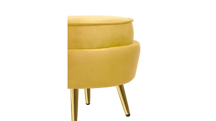 Кресло с пуфом ракушка Pearl Yellow в Санкт-Петербурге