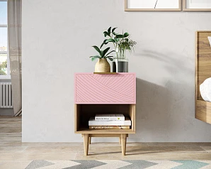 купить стильные Тумбочка с верхним ящиком "Line" LN10/GR1/pink в интернет-магазине в Санкт-Петербурге