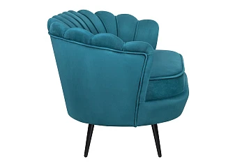 Диван ракушка Pearl Double Marine Velvet на черных ножках в Санкт-Петербурге