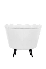 заказать Низкое кресло ракушка Pearl White на черных ножках в Санкт-Петербурге