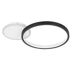 стильные 900421 Потолочный светильник GAFARES, LED 15W, 2100lm, L405, B290, H55, алюминий, сталь, черный, белый/пластик, белый в Санкт-Петербурге