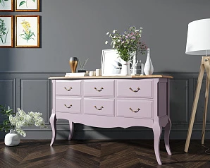 Консоль "Leontina Lavanda" 6 ящиков арт ST9358L в интерьере в Санкт-Петербурге