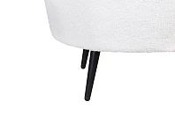 Низкое кресло ракушка Pearl цвет белый на черных ножках в интернет-магазине в Санкт-Петербурге