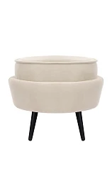 стильные Пуф Pearl Adorn Beige на черных ножках в Санкт-Петербурге