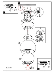 94592 Подвесной потолочный светильник (люстра) ROCAMAR в Санкт-Петербурге