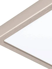 99253 Светодиодный накладной светильник FUEVA 5, 17W (LED), 210х210, H28, 2100lm, 4000K, сталь, нике на заказ в Санкт-Петербурге