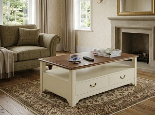 красивые Бежевый журнальный стол "Оливия (Olivia)" 4 ящика арт GC1004C в Санкт-Петербурге