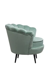 купить Низкое кресло ракушка Pearl Green на черных ножках в Санкт-Петербурге