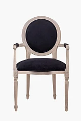 фото Мягкий стул с подлокотниками Delo Arm Black Velvet в интерьере в Санкт-Петербурге