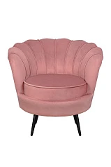 Низкое кресло ракушка Pearl Pink V3 на черных ножках в интернет-магазине в Санкт-Петербурге