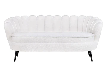 стильный Диван ракушка для гостиниц Pearl Triple Boucle на черных ножках на заказ в Санкт-Петербурге