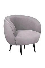 Мягкое кресло Benee Grey на черных ножках в интерьере в Санкт-Петербурге