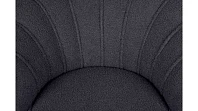 купить Низкое кресло ракушка Pearl Black Boucle на черных ножках в Санкт-Петербурге
