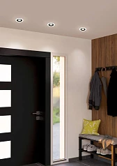 900915 Комплект встраиваемых светильников CALONGE, 3X4,8W (LED), 3000K, 1860lm, ?100, пластик, черный, белый в Санкт-Петербурге