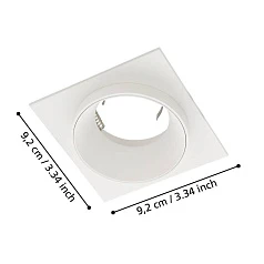 900455 Встраиваемый светильник CAROSSO, 35W (GU10), L93, B93, H25, алюминий, белый, черный в интернет-магазине в Санкт-Петербурге