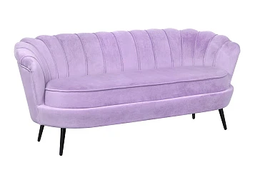 Диван ракушка для гостиниц Pearl Triple Purple на черных ножках в Санкт-Петербурге