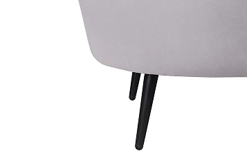 Дизайнерский диван для гостиниц Pearl Triple Grey на черных ножках в Санкт-Петербурге