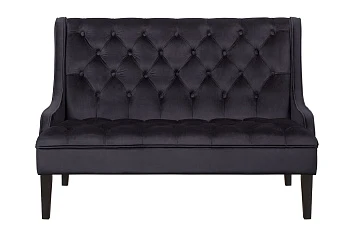 Прямой двухместный американский диван Sommet черный на заказ в интернет-магазине в Санкт-Петербурге