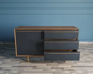 Комод "Brun Blacki" с ящиками и дверкой арт BR-02Black на заказ в интернет-магазине в Санкт-Петербурге