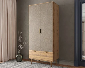 купить красивые Шкаф двухстворчатый  с ящиками "Line" R26/beige в интернет-магазине в Санкт-Петербурге