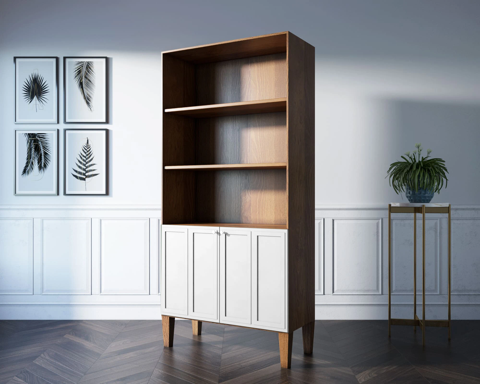 красивые Стеллаж двухстворчатый "Andersen" арт AN12/2WH в Санкт-Петербурге