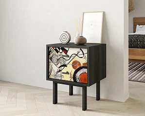 купить стильные Тумбочка с двумя ящиками "Emerson" by Kandinsky арт EM16/Print_01 в интернет-магазине в Санкт-Петербурге