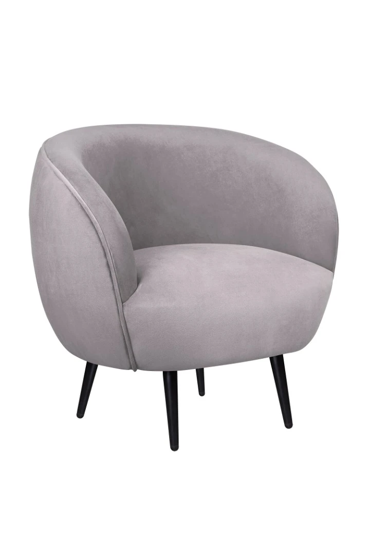 стильное Мягкое кресло Benee Grey на черных ножках в Санкт-Петербурге