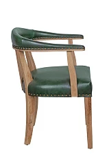 Мягкий стул с подлокотниками Tanner Green Leather на заказ в интернет-магазине в Санкт-Петербурге