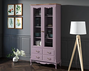 красивый Шкаф Leontina Lavanda для посуды высокий 4 ящика  арт ST9355/4L в интернет-магазине в Санкт-Петербурге