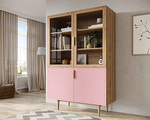 фото Буфет с двумя дверками "Line" LN11/GR1/pink в интерьере в Санкт-Петербурге