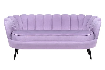 стильный Диван ракушка для гостиниц Pearl Triple Purple на черных ножках в Санкт-Петербурге