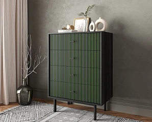 купить Комод вертикальный с четырьмя ящиками "Emerson" арт EM18/green/L в интернет-магазине в Санкт-Петербурге