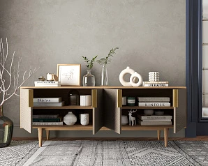 купить красивый Комод под TV с четыремя дверками "Line" R21/beige в Санкт-Петербурге