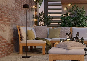 купить 901891 Торшер на солнечн. батарее сенсорн. ROCCANOVA-L, H1200, 2,8W(LED), IP44, 3000K, 270lm, сталь, черный в интернет-магазине в Санкт-Петербурге