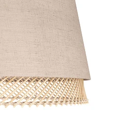 купить 43978 Торшер с ножным выключателем TABLEY, 1X40W (E27), H1530, сталь, черный / текстиль, дерево, коричневый в Санкт-Петербурге