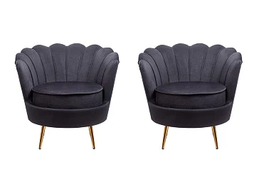 Комплект кресел ракушка Pearl Black на заказ в Санкт-Петербурге