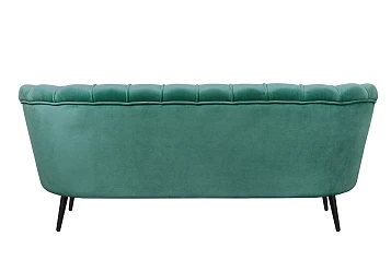 купить Диван ракушка для гостиниц Pearl Triple Green V2 на черных ножках в Санкт-Петербурге