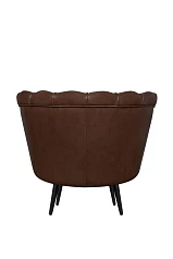 Низкое кресло ракушка Pearl Brown V2 на черных ножках в Санкт-Петербурге