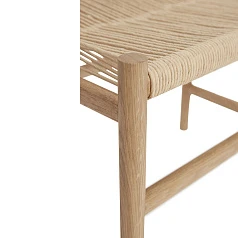 СКАМЬЯ HUBSCH, БУМАЖНЫЙ ШНУР, ДУБ FSC, НАТУРАЛЬНЫЙ в Санкт-Петербурге