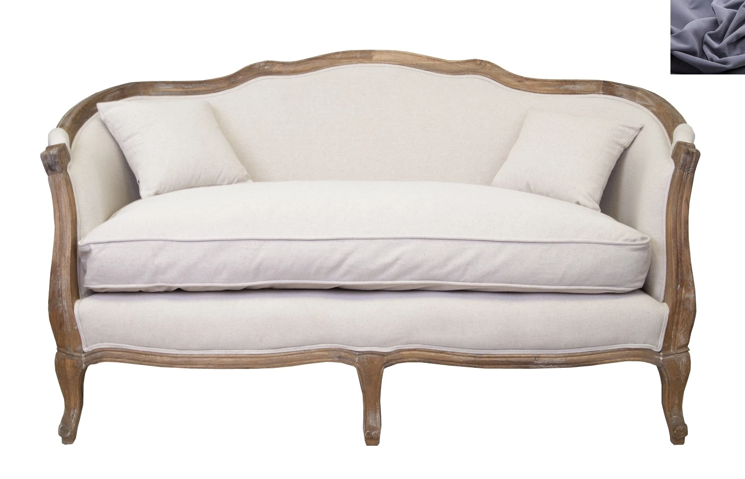 красивый Диван ампир Darcy 2 цвет серый в интернет-магазине в Санкт-Петербурге