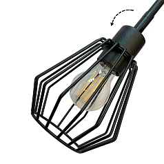 31532 Люстра TARBES, 5x60W(E27), сталь, черный в интерьере в Санкт-Петербурге