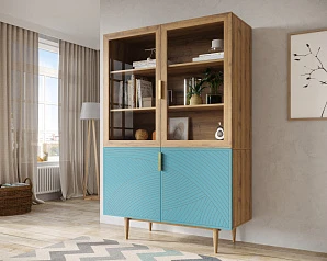 купить красивый Буфет с двумя дверками "Line" LN11/GR1/blue в интернет-магазине в Санкт-Петербурге