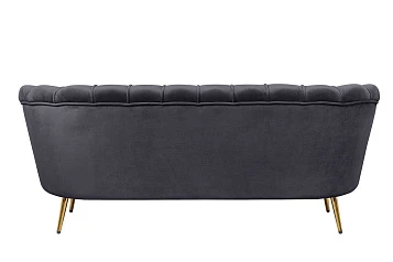 Трехместный диван ракушка для гостиниц Pearl Triple Black в Санкт-Петербурге