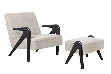 фото Кресло с пуфом Arrow BL V5 в интерьере в Санкт-Петербурге