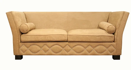 Прямой диван 3 места арт-деко Volte коричневый в интерьере в Санкт-Петербурге