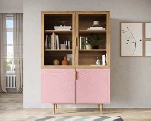 фото Буфет с двумя дверками "Line" LN11/GR1/pink в интерьере в Санкт-Петербурге