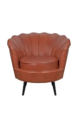 Низкое кресло ракушка Pearl Brown на черных ножках в интернет-магазине в Санкт-Петербурге